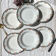 6 assiettes creuses en porcelaine opaque Digoin motif fleuris "3984"