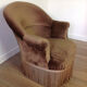 Chocolate toad armchair