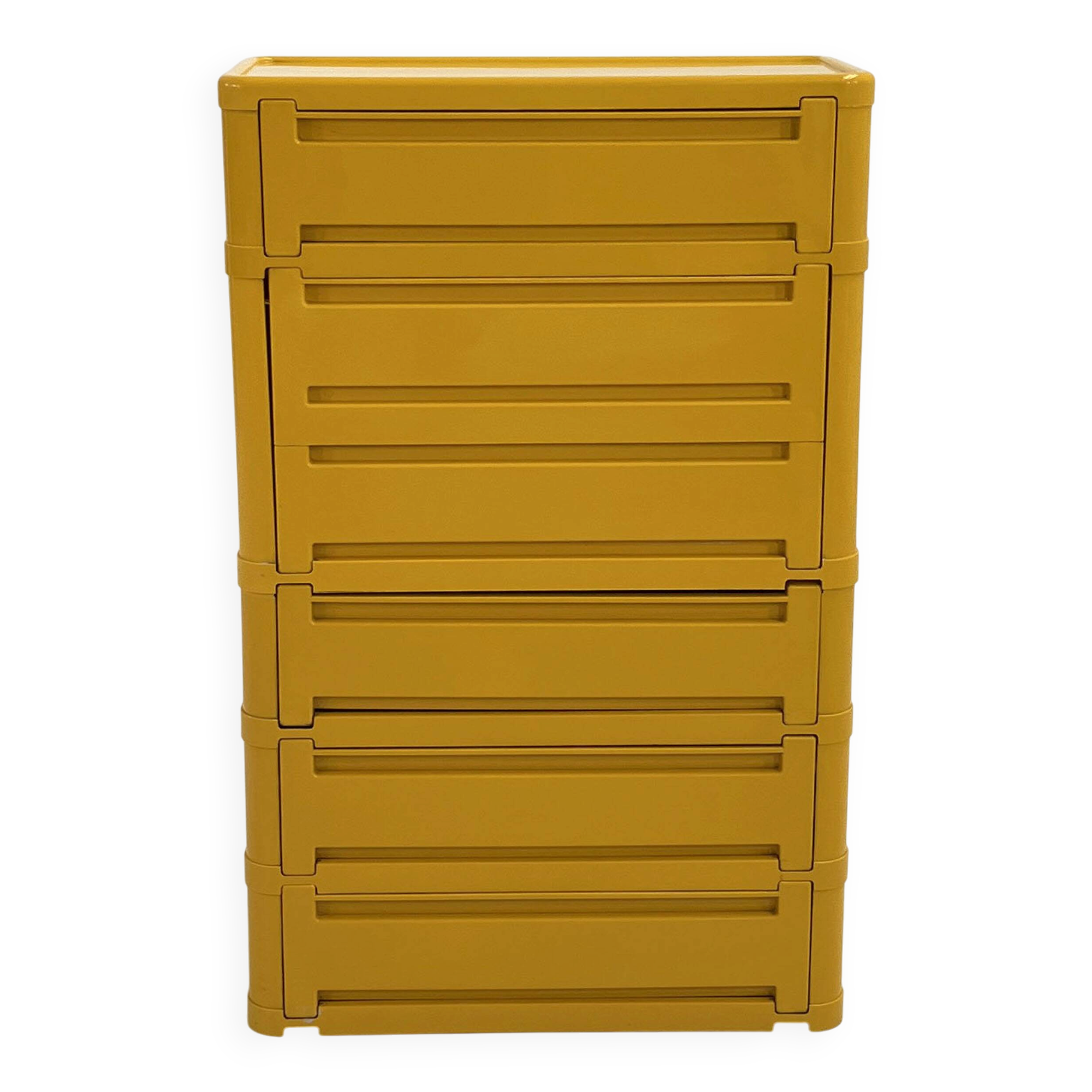 Yellow cabinet model “4964” by Olaf Von Bohr for Kartell, 1970