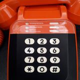 Old vintage orange phone s63 socotel