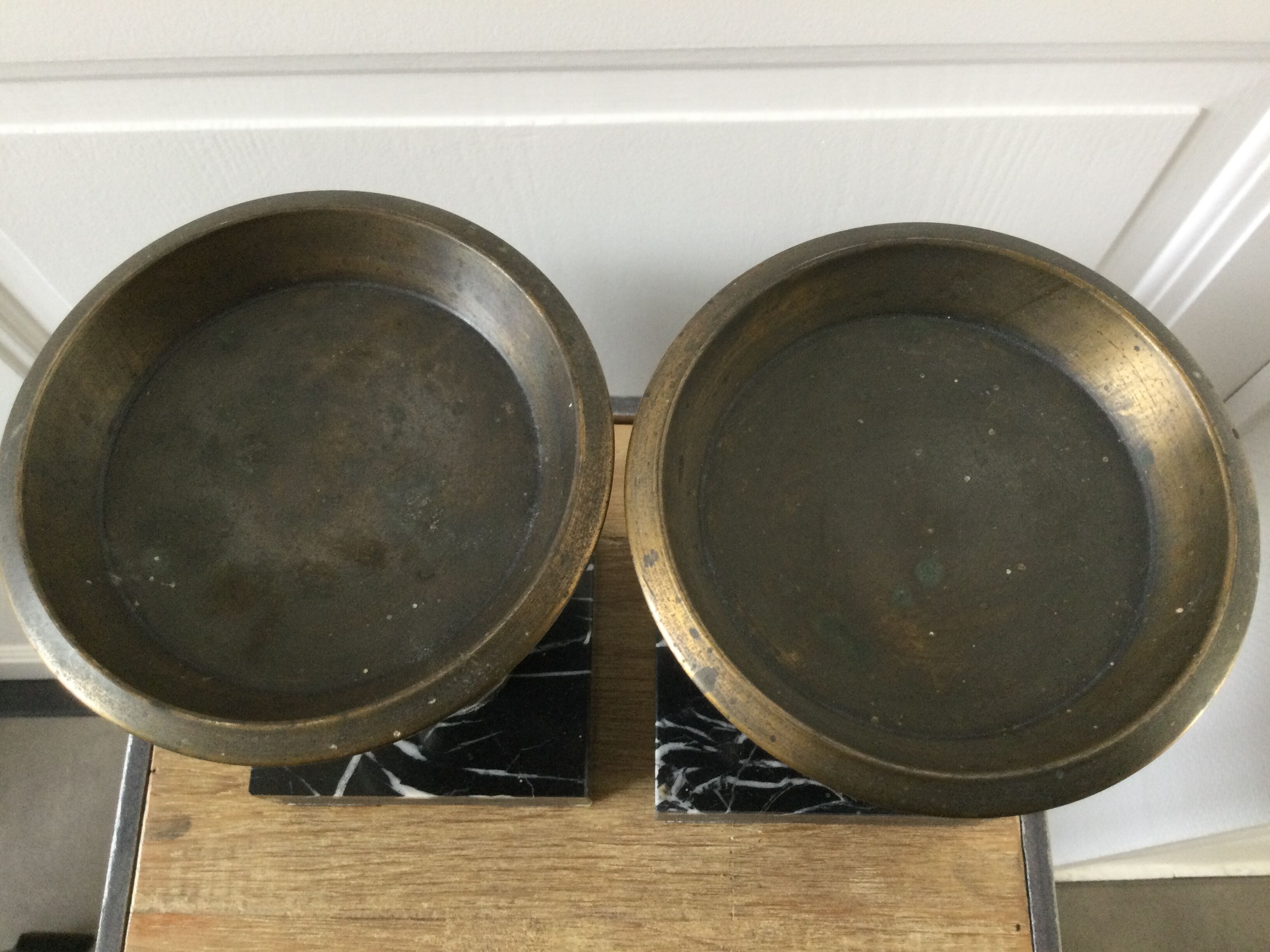 Pair of empty pocket or candle holder 40s art deco