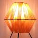 Tripod lamp in metal and red acrylic ribbon, 1950s-1960s