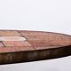Lava stone, ceramic and steel coffee table by Jean Jaffeux 1960.