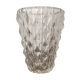 Glass vase diamond pattern in relief