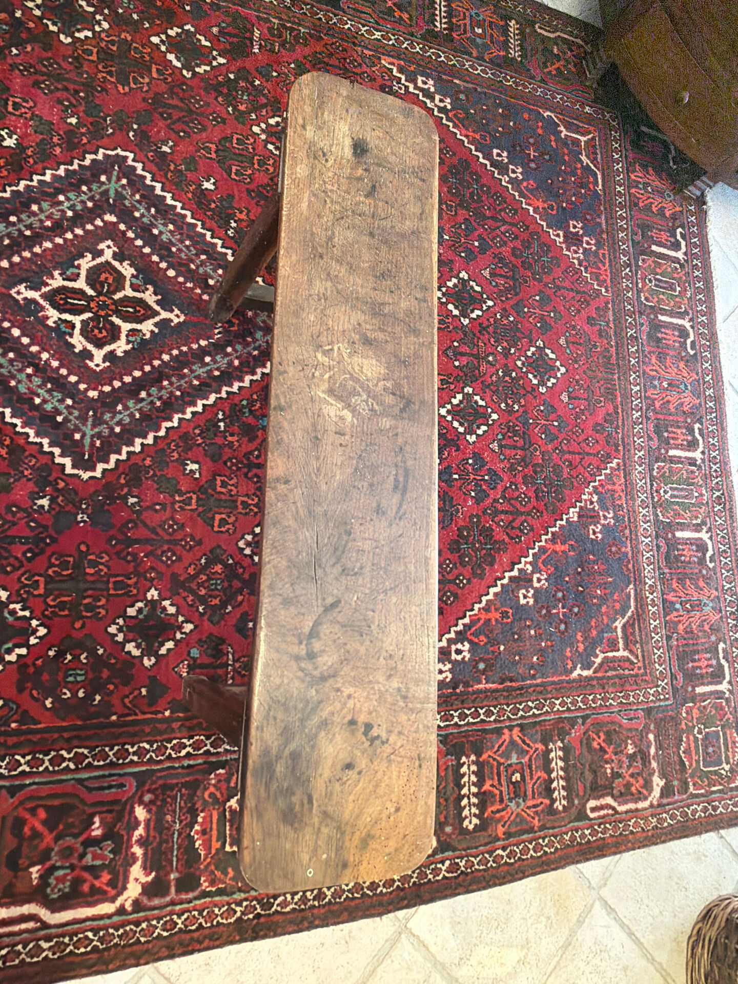 Old farmhouse bench in solid wood – Original patina