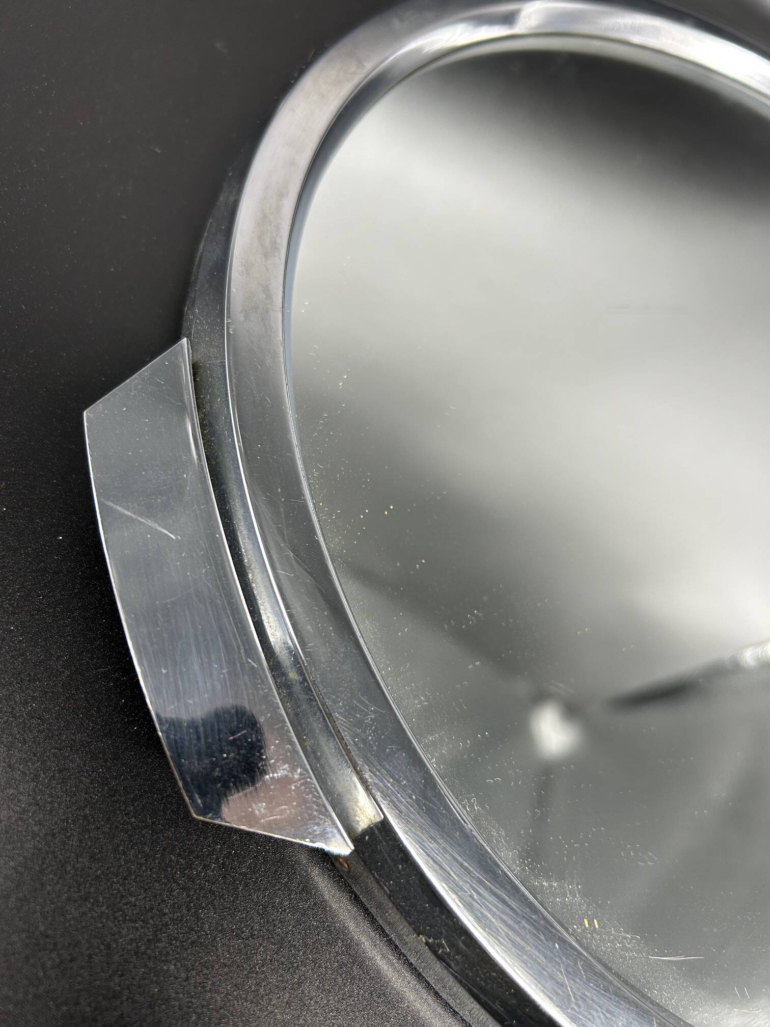 chrome Art Deco mirror tray