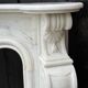 Louis XV style fireplace in Carrara marble, circa 1980