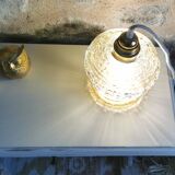 Vintage 60s portable lamp, linen cable.