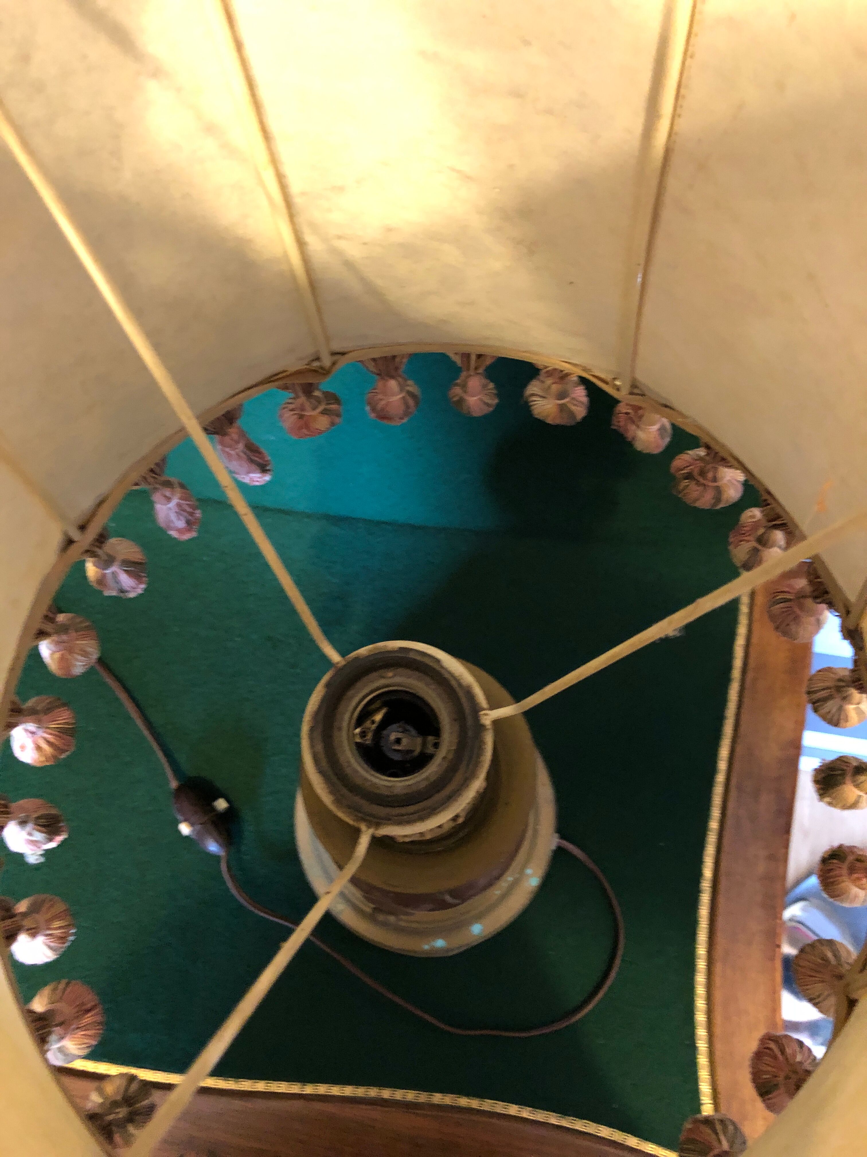 Lamp, vintage pork bladder day offal