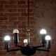 Cubist Chandelier in Brass and Bronze, Czech, 1910s