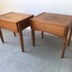 Pair of wooden bedside tables, circa 1950