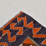 3x12 Kilim Red & Purple  Runner Rug, 102x355Cm