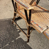 Wicker chaise longue