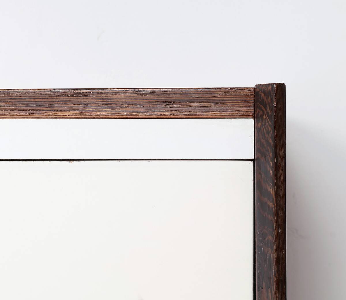 Buffet vintage en bois avec façades blanches, années 60