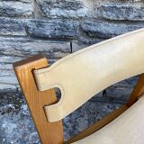 Elm and leather chairs