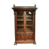 Showcase library in solid walnut Showcase Napoleon III XIX century