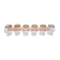 Set of six brandy glasses, transparent glass, gilding, Austria, 1960s.
