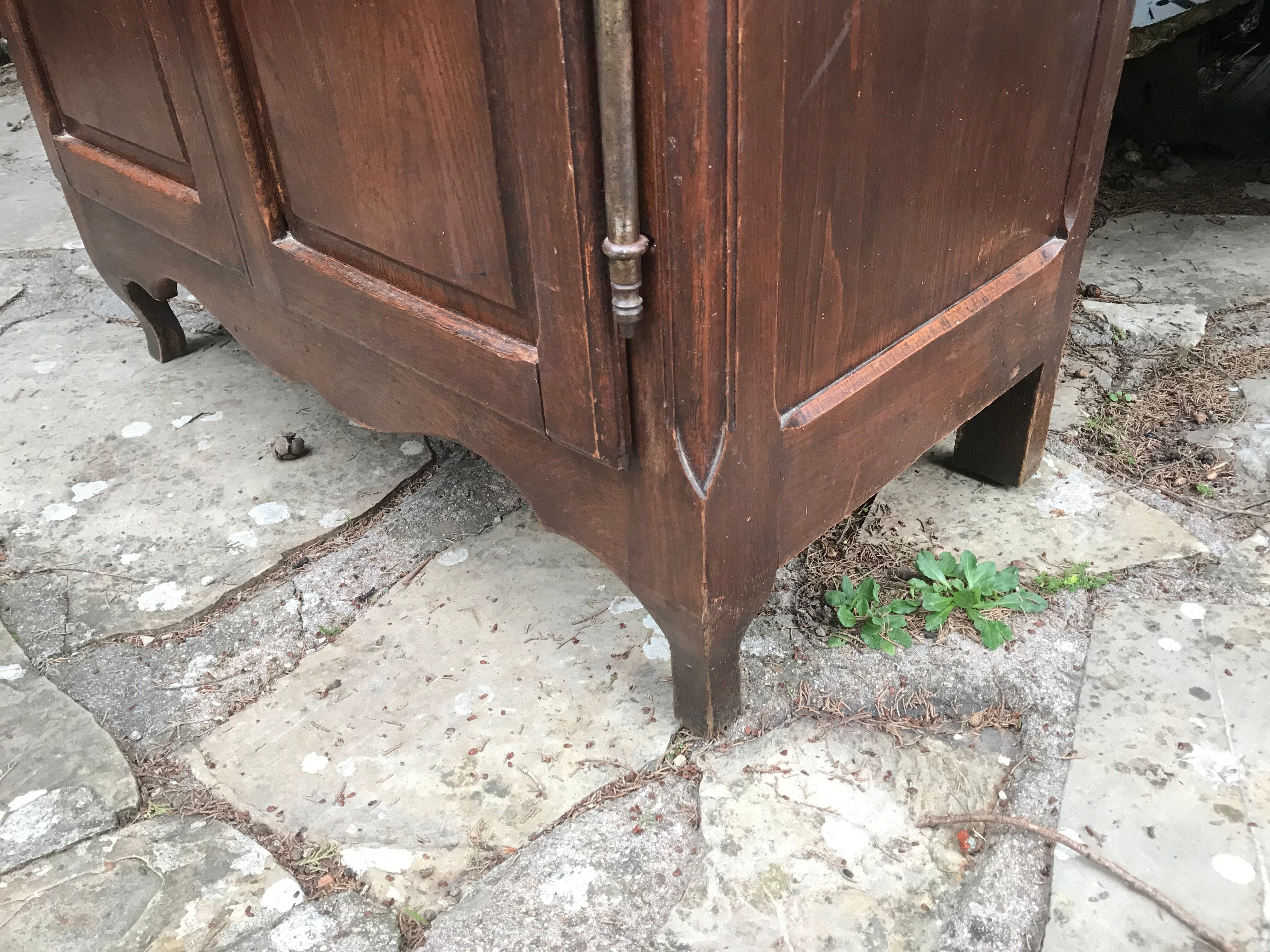 Old semi-glazed wardrobe