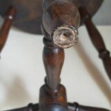 Vintage turned solid wood tripod stool