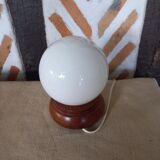 Vintage white globe ball lamp 1980
