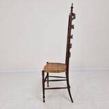 Mid Century High Back Chiavari Ladder Chair, Italy 1950's