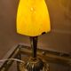 Art Deco lamp, with pretty yellow tulip in glass paste