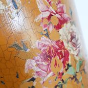 Openwork painted metal office paper basket, Napoleon III, antique French, XIX century