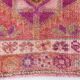 3x12 Vintage Pink & Red Turkish Runner Rug, Super Soft Rug, 86x378Cm