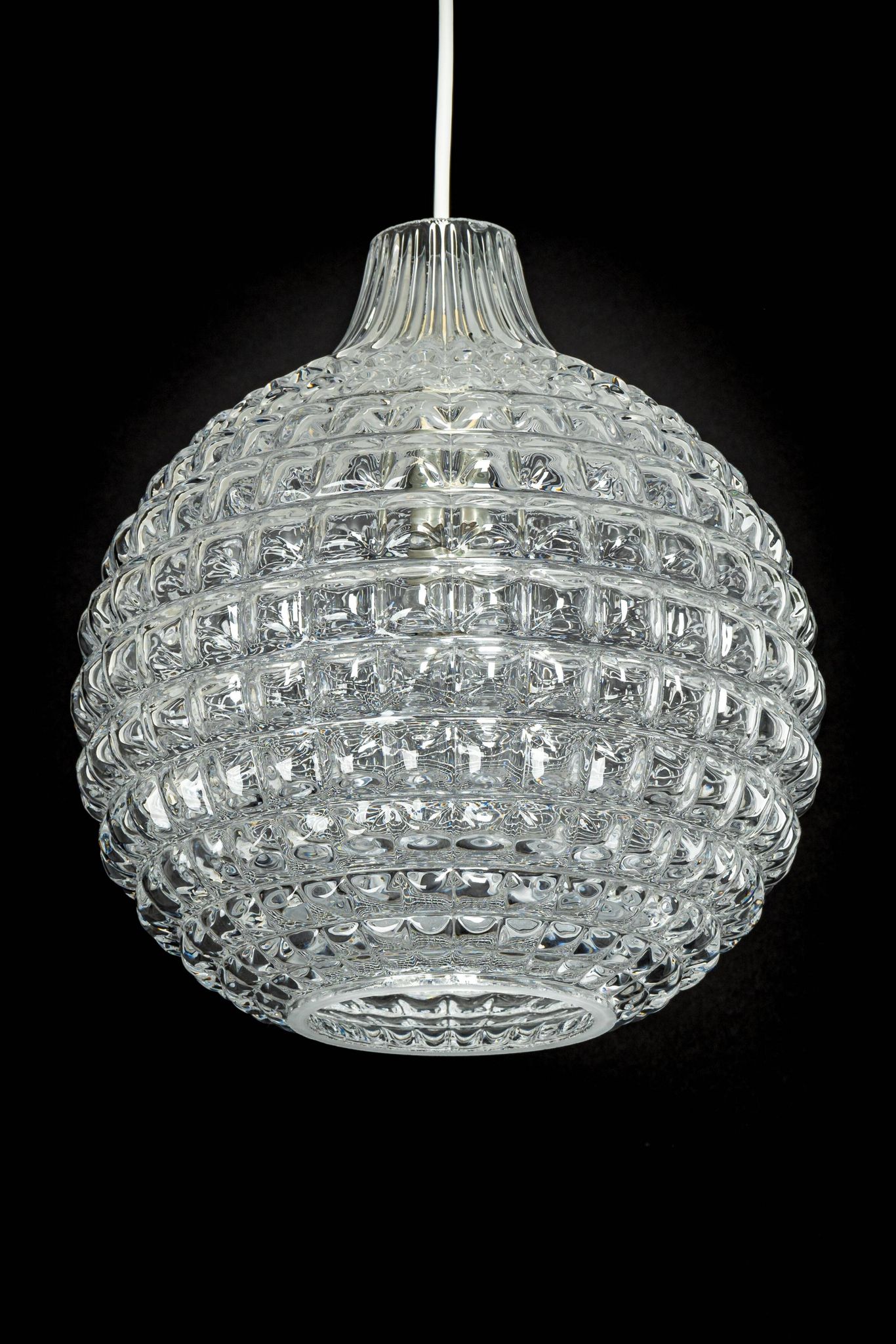 Stunning crystal glass pendant, Peill & Putzler, Germany, 1970s