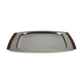 Plat scandinave inox et teck