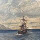 Tableau ancien 1900 signé R. Argivier – Scène maritime