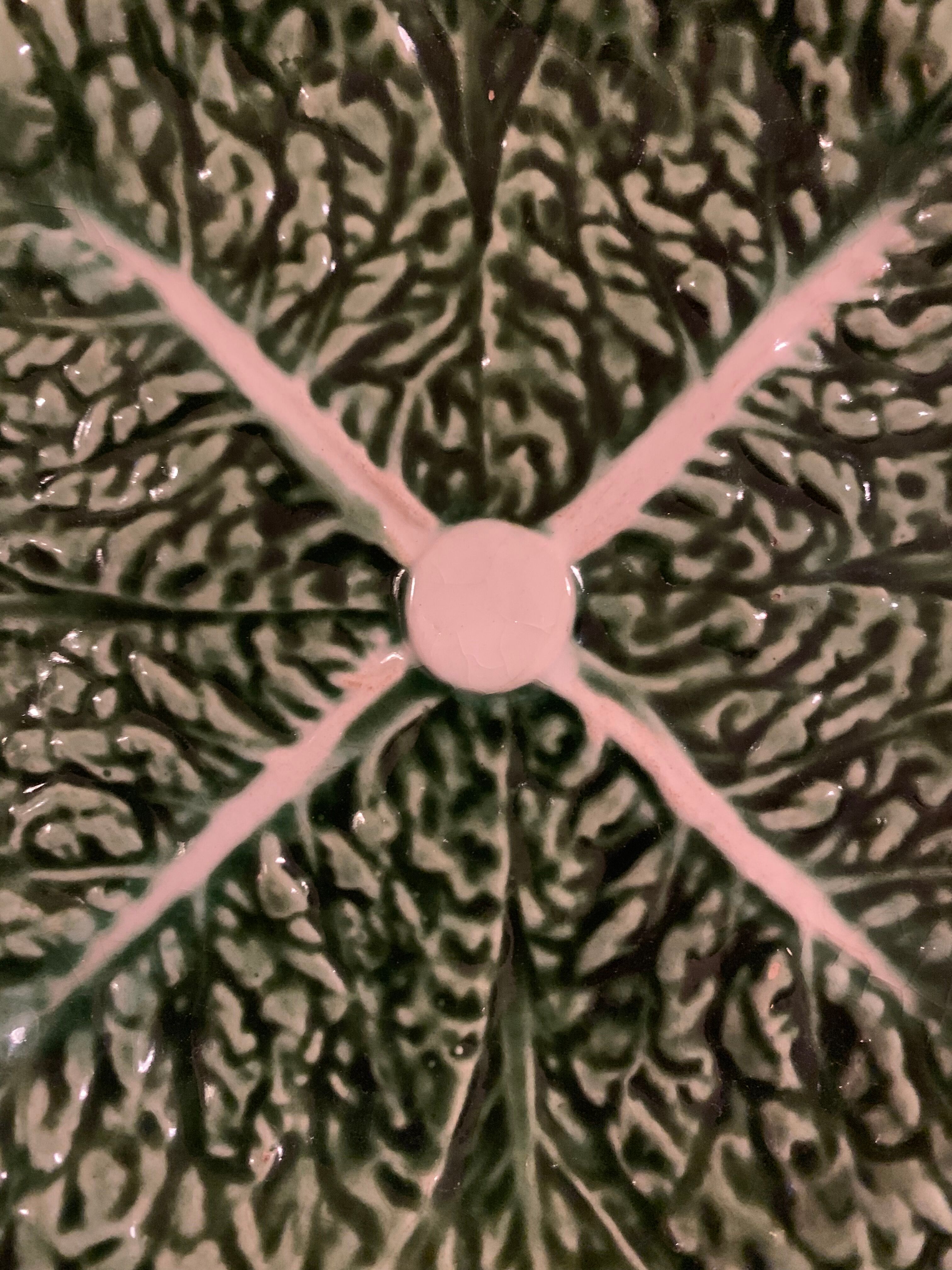 Small plate dabbling cabbage leaf