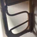 Removable wall shelf in rattan – 1960s vintage