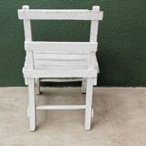 Chaise enfant lattée blanche