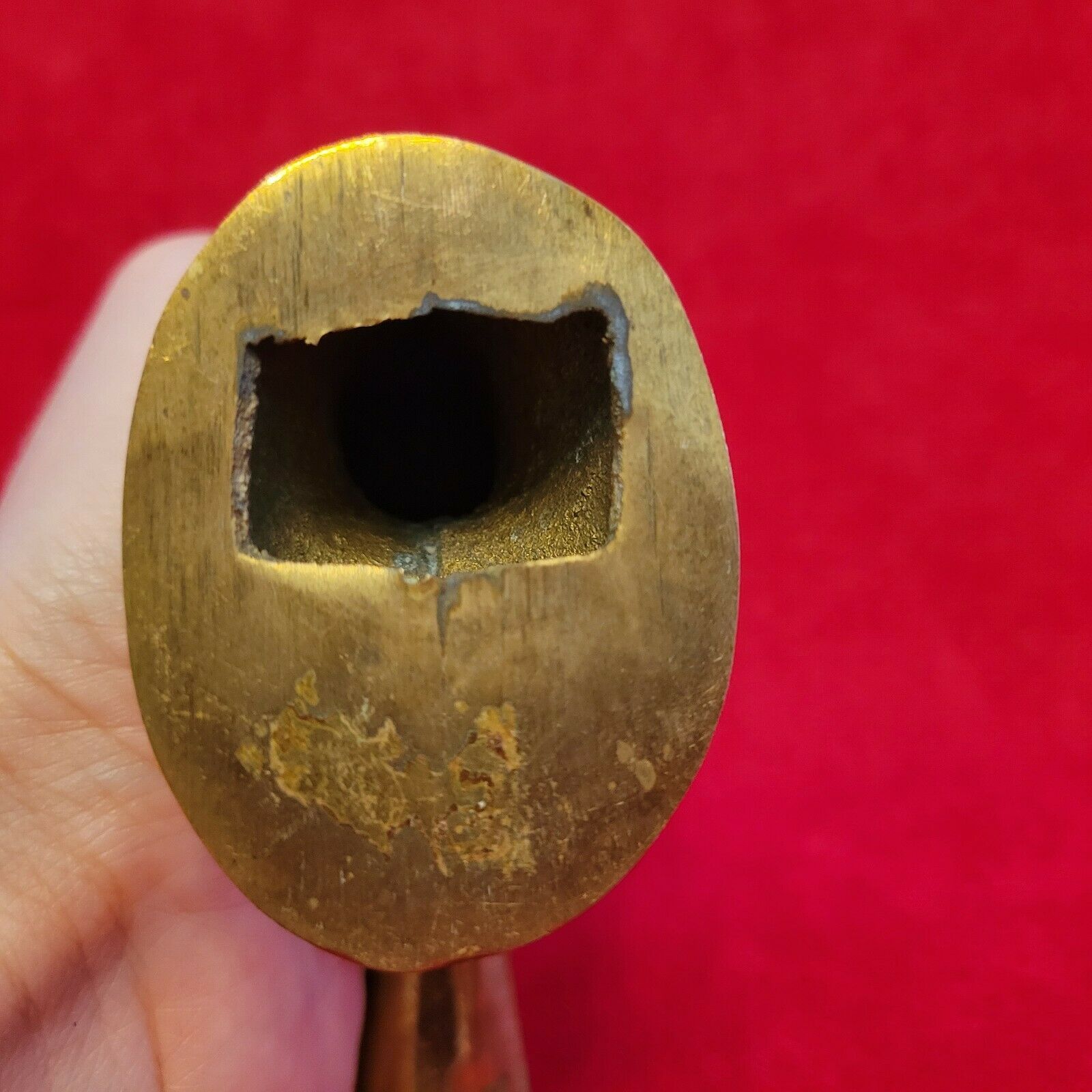 Straw hook wall in brass / gold metal carved duck head