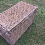 Century-old wicker trunk