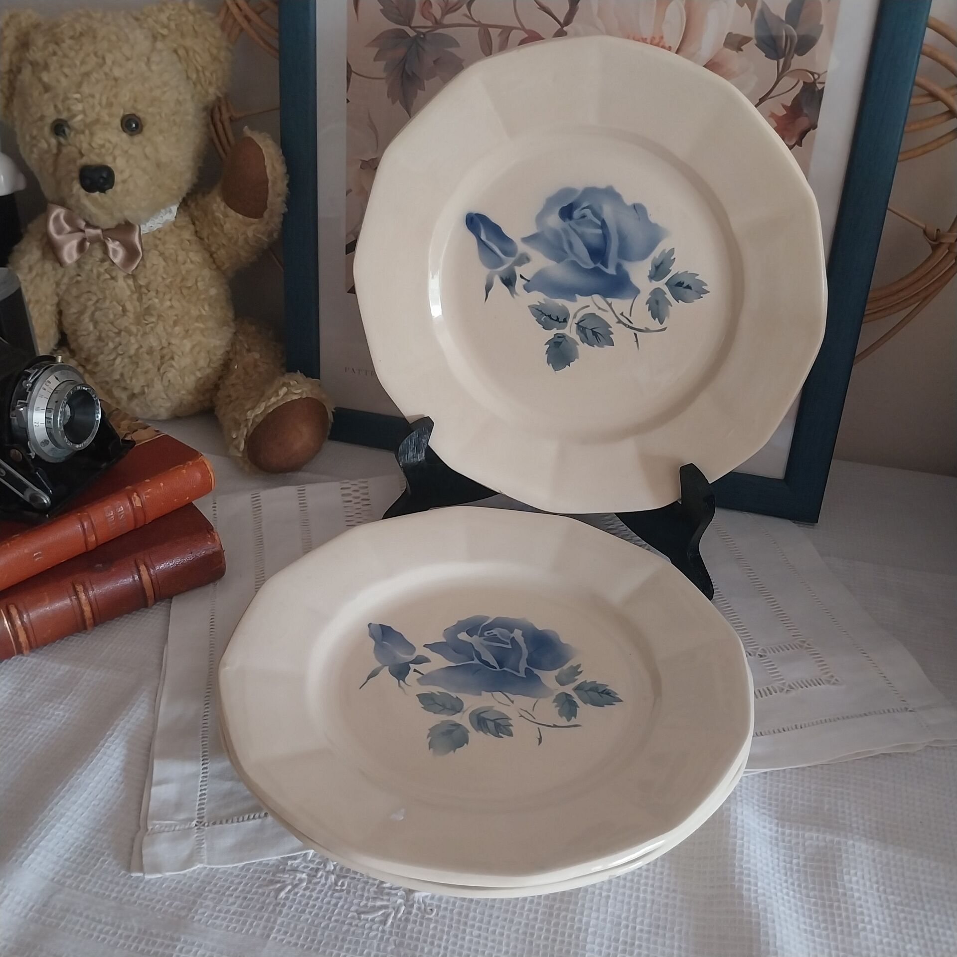 Old flat plates Digoin Sarreguemines