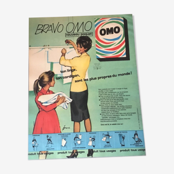 Publicité vintage à encadrer omo