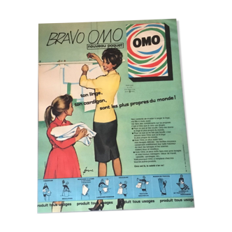 Publicité vintage à encadrer omo