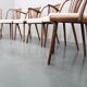 1960s Antonin Suman Set of Six Beech Dining Chairs, Restored