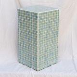 Colonne bleu/vert table d'appoint 64x32 cm