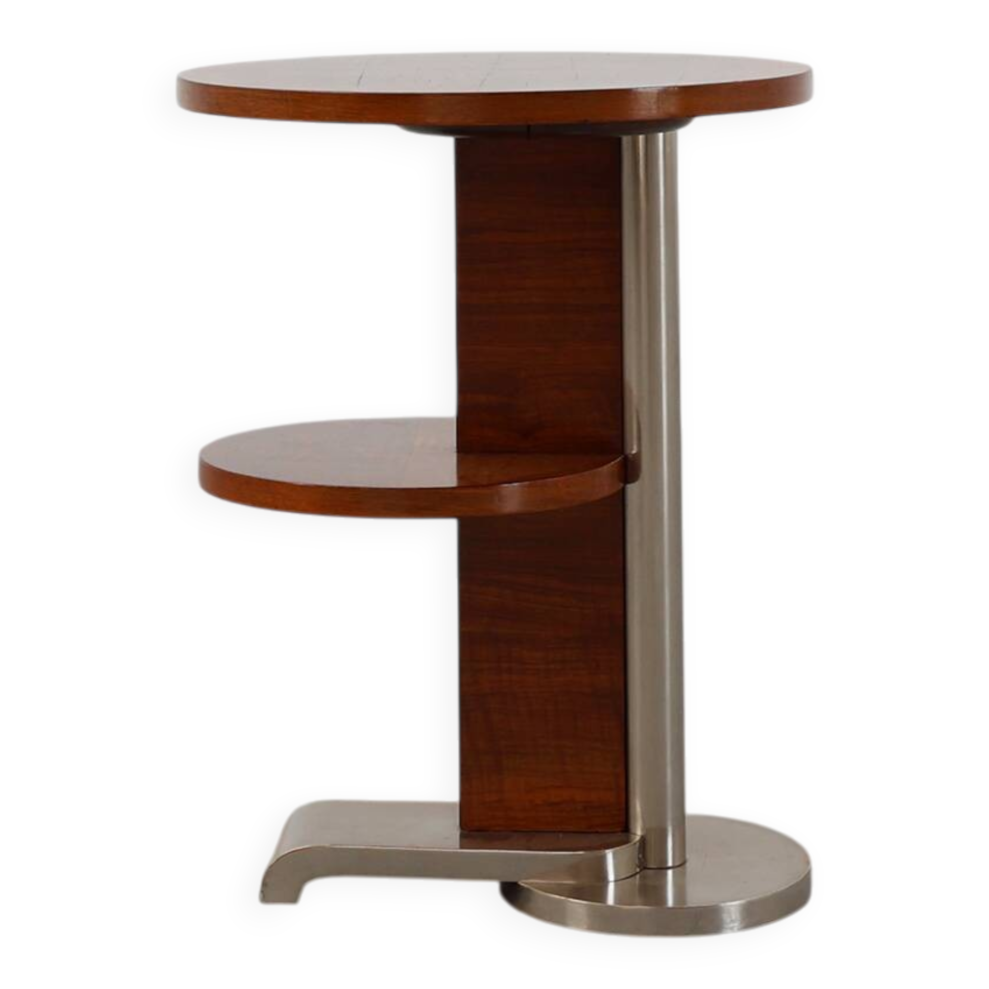 Table d'appoint moderniste Art déco à deux niveaux, France vers 1925