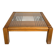 Mid-Century Coffee Table, Wood and Glass, Italy