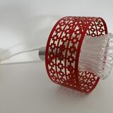 Lustre tulipe verre tôle perforée rigitulle style Mategot