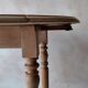 Small round beech drop-leaf table - soft country spirit