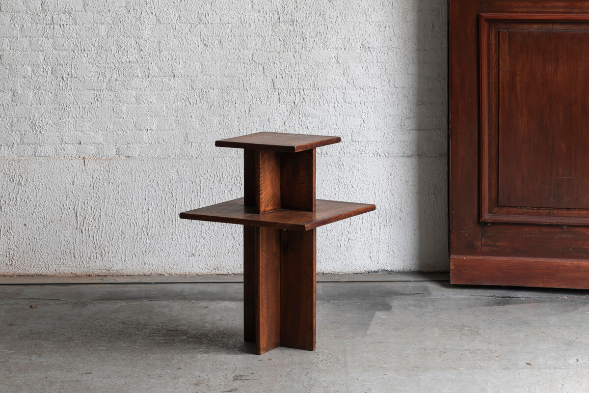 Pied de stalle, display side table in art deco style, France, 1940s