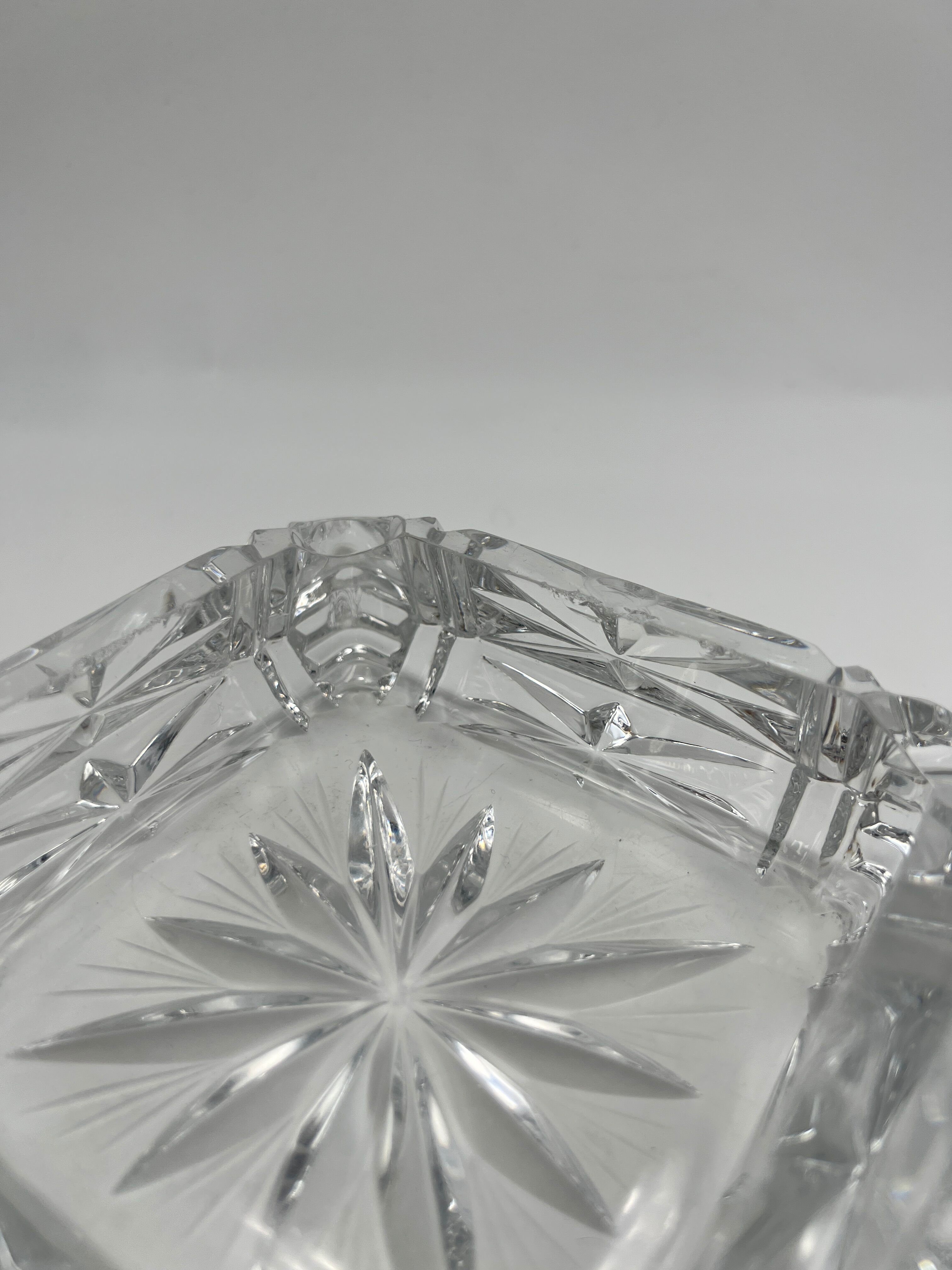 Worked crystal ashtray