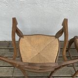 Pair Chair and Straw Chair