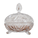 Bohemian cut glass jar 1960s