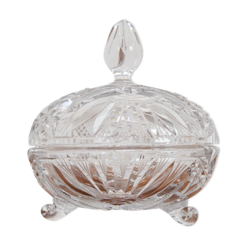 Bohemian cut glass jar 1960s